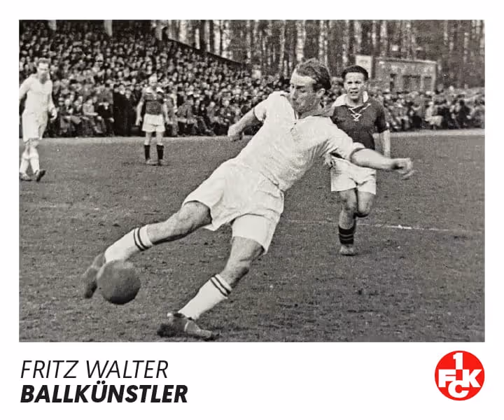 FCK-Stickerbild Fritz Walter, Ballkünstler